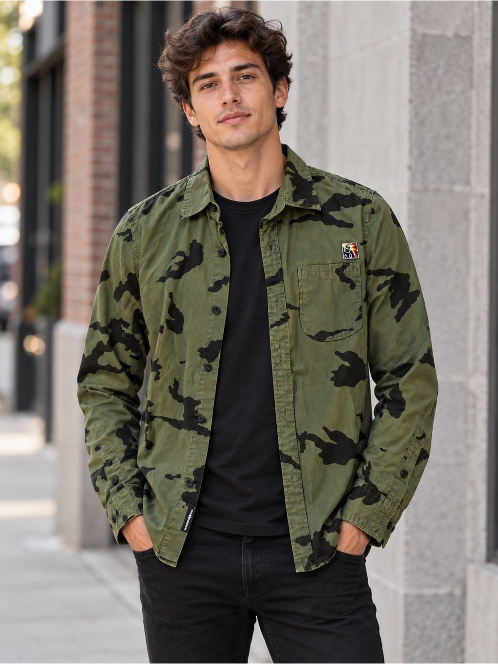 The Hundreds Years Woven Camo Long Sleeve Shirt Men’s Small